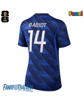 Franța Adrien Rabiot #14 Echipament de Fotbal Replică Mondial 2026 Femei Acasa Franța Adrien Rabiot #14 Echipament de Fotbal Replică Mondial 2026 Femei Acasa